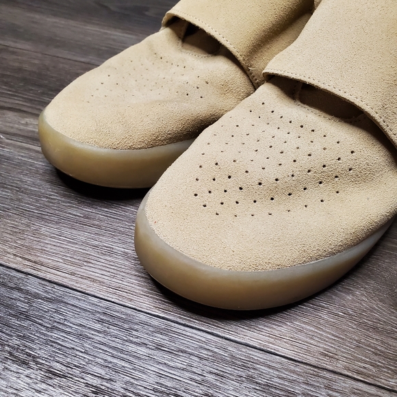 ADIDAS Tubular Invader Suede Strap Khaki High Top Sneakers - Picture 2 of 12